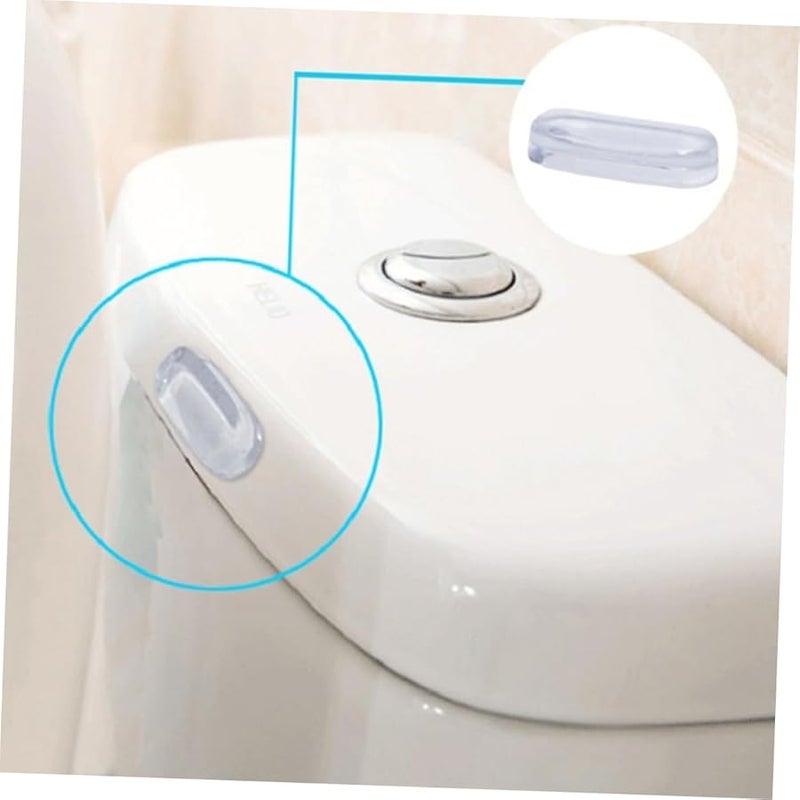 5Pcs Clear Flexible Toilet Seat Bumpers Pads Prevent Furniture Cabinets Doors Scratching - Image 2